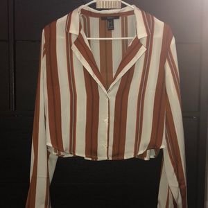 Crop top long sleeve blouse